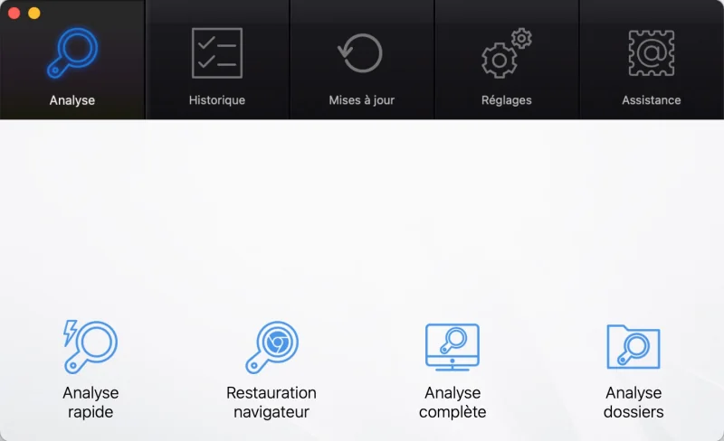 Options d'analyse d'Antivirus Zap